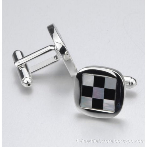 High Quality Polishing Sterling Silver Cufflinks For Men